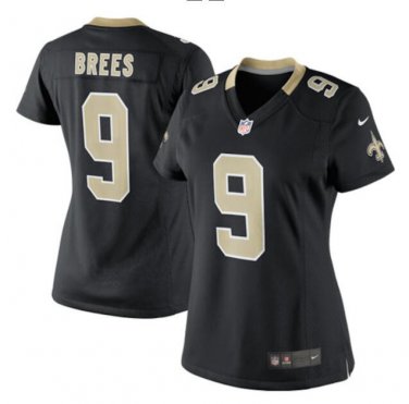 Drew Brees #9 New Orleans Saints Game Player Jersey Women's Black