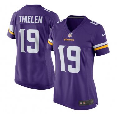 Adam Thielen #19 Minnesota Vikings Game Player Jersey Women's Purple