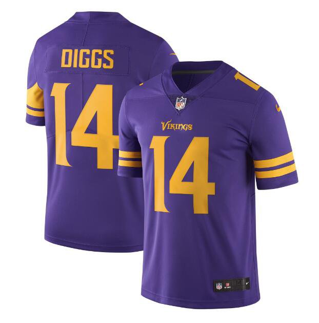 Stefon Diggs #14 Minnesota Vikings Color Rush Limited Player Jersey Men ...