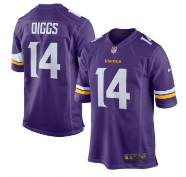 Stefon Diggs #14 Minnesota Vikings Game Player Jersey Men's Purple