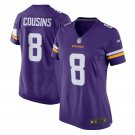 Kirk Cousins #8 Minnesota Vikings Game Player Jersey Women's Purple