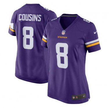 Kirk Cousins #8 Minnesota Vikings Game Player Jersey Women's Purple