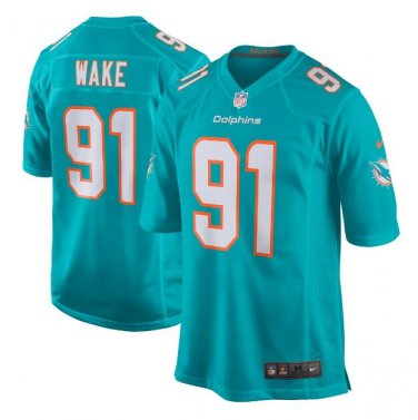 Cameron Wake #91 Miami Dolphins New 2018 Game Player Jersey Men's Aqua