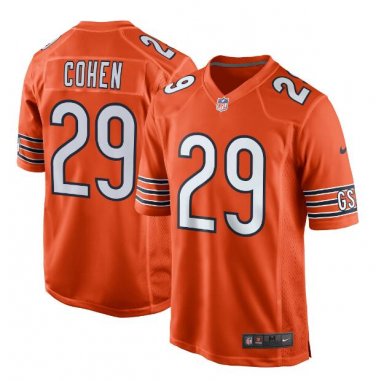 Tarik Cohen #29 Chicago Bears Game Player Jersey Men's Orange