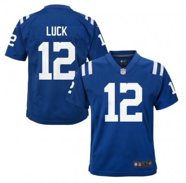 Andrew Luck #12 Indianapolis Colts Game Player Jersey Youth Royal