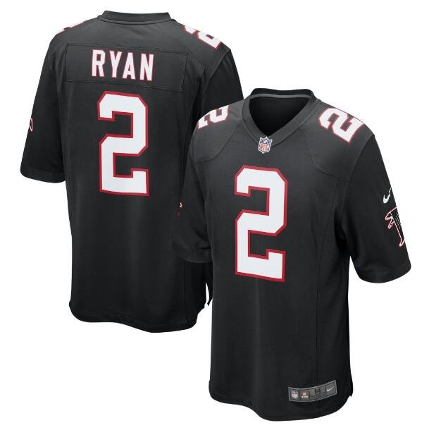 Matt Ryan #2 Atlanta Falcons Game Player Jersey Men's Black