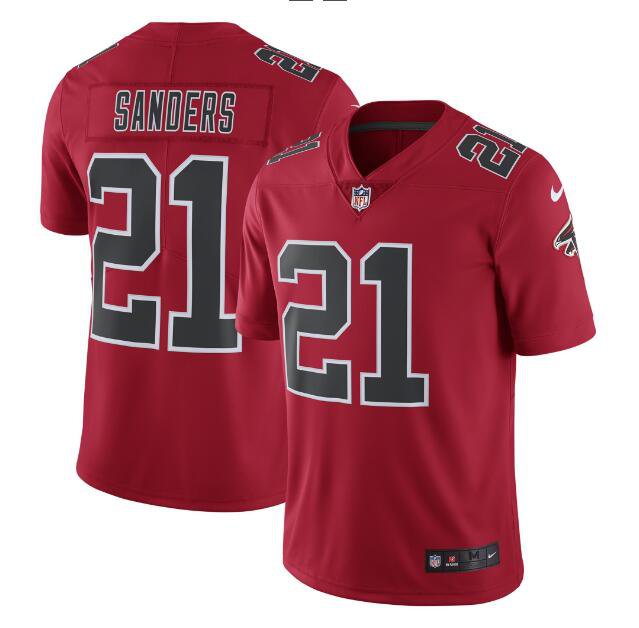 Deion Sanders #21 Atlanta Falcons Color Rush Limited Player Jersey Men ...
