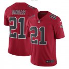 Deion Sanders #21 Atlanta Falcons Color Rush Limited Player Jersey Men's Red