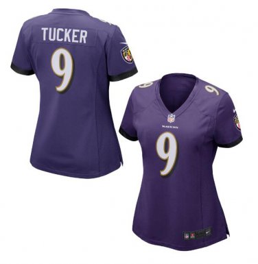 Justin Tucker #9 Baltimore Ravens Game Player Jersey Women's Purple