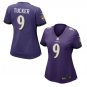 Justin Tucker #9 Baltimore Ravens Game Player Jersey Women's Purple