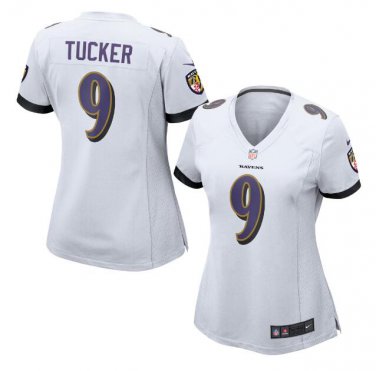 Justin Tucker #9 Baltimore Ravens Game Player Jersey Women's White