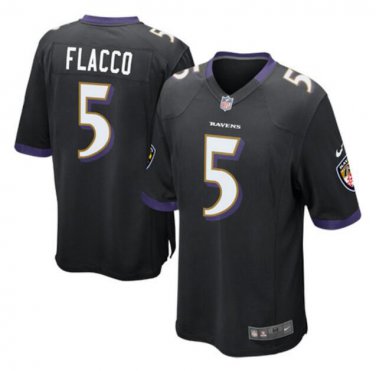 Joe Flacco #5 Baltimore Ravens Game Player Jersey Men's Black