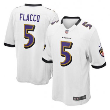 Joe Flacco #5 Baltimore Ravens Game Player Jersey Men's White