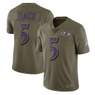 Joe Flacco #5 Baltimore Ravens Limited Player Jersey Men's Olive