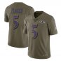 Joe Flacco #5 Baltimore Ravens Limited Player Jersey Men's Olive