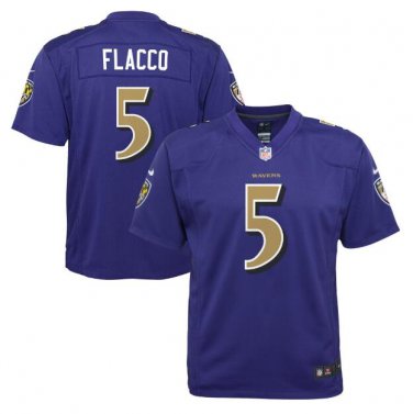 Joe Flacco #5 Baltimore Ravens Color Rush Limited Player Jersey Youth Purple
