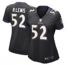 Ray Lewis #52 Baltimore Ravens Game Player Jersey Women's Black