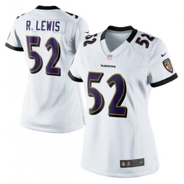 Ray Lewis #52 Baltimore Ravens Game Player Jersey Women's White