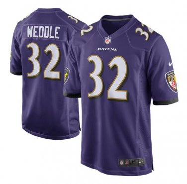 Eric Weddle #32 Baltimore Ravens Game Player Jersey Men's Purple