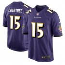 Michael Crabtree #15 Baltimore Ravens Game Player Jersey Men's Purple