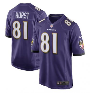 Hayden Hurst #81 Baltimore Ravens Game Player Jersey Men's Purple