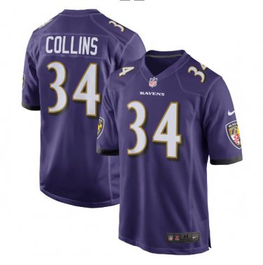 Lorenzo Taliaferro #34 Baltimore Ravens Game Player Jersey Men's Purple