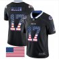 Josh Allen #17 Buffalo Bills Rush Limited Player Jersey Men's Black USA Flag