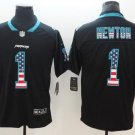 Cam Newton #1 Carolina Panthers Limited Player Jersey Men's Black National Flag