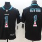 Cam Newton #1 Carolina Panthers Limited Player Jersey Men's Black National Flag