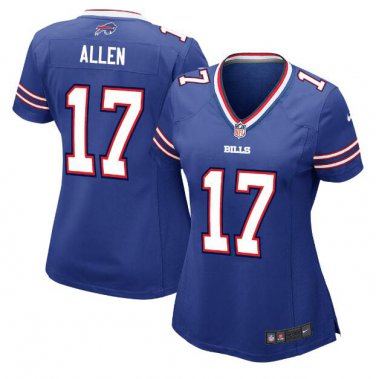 Josh Allen #17 Buffalo Bills Game Player Jersey Women's Royal Size M