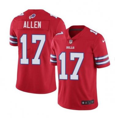 Josh Allen #17 Buffalo Bills Color Rush Limited Player Jersey Men's Red Size M
