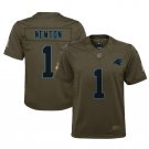 Cam Newton #1 Carolina Panthers Salute to Service Game Player Jersey Youth Olive