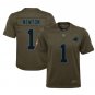 Cam Newton #1 Carolina Panthers Salute to Service Game Player Jersey Youth Olive