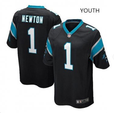 Cam Newton #1 Carolina Panthers Game Player Jersey Youth Black