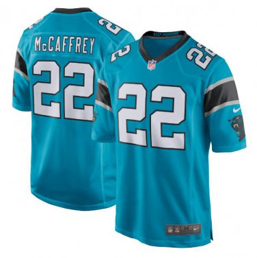 Christian McCaffrey #22 Carolina Panthers Game Player Jersey Men's Blue