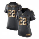 Christian McCaffrey #22 Carolina Panthers Game Player Jersey Women's Gold Black