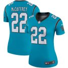 Christian McCaffrey #22 Carolina Panthers Game Player Jersey Women's Blue