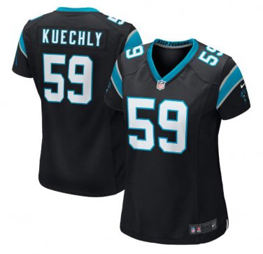 Luke Kuechly #59 Carolina Panthers Game Player Jersey Women's Black