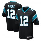DJ Moore #12 Carolina Panthers Game Player Jersey Men's Black