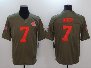 DeShone Kizer #7 Cleveland Browns Salute to Service Limited Player Jersey Men's Olive