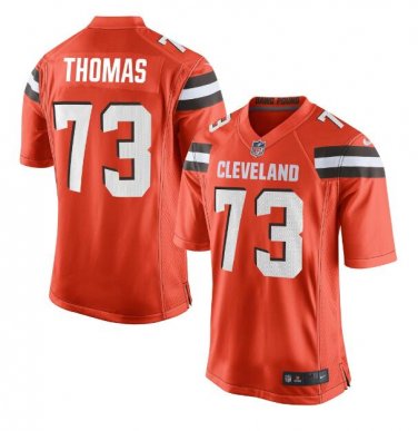 Joe Thomas #73 Cleveland Browns Game Player Jersey Men's Orange