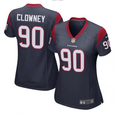 Jadeveon Clowney #90 Houston Texans Game Player Jersey Women's Navy