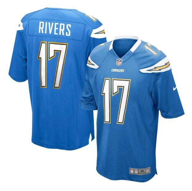 Philip Rivers #17 Los Angeles Chargers Game Player Jersey Men's Blue