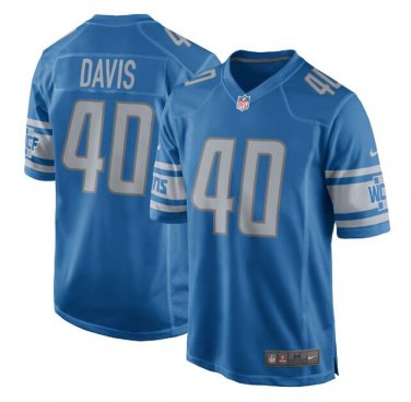 Jarrad Davis #40 Detroit Lions Game Player Jersey Men's Blue
