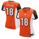 A.J. Green #18 Cincinnati Bengals Game Player Jersey Women's Orange
