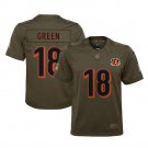 A.J. Green #18 Cincinnati Bengals Salute to Service Limited Player Jersey Youth Olive