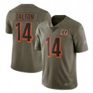 Andy Dalton #14 Cincinnati Bengals Salute to Service Limited Player Jersey Men's Olive