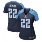 Derrick Henry #22 Tennessee Titans Game Player Jersey Women's Navy