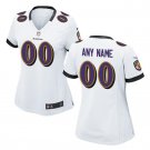 Custom Baltimore Ravens Game Player Jersey Women's White