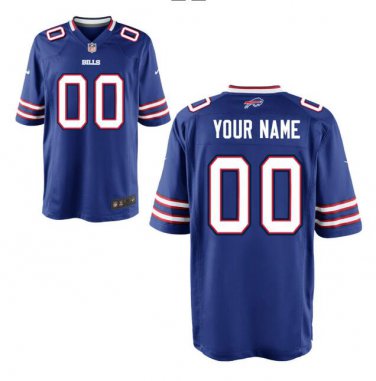 Custom Buffalo Bills Game Player Jersey Men's Royal
